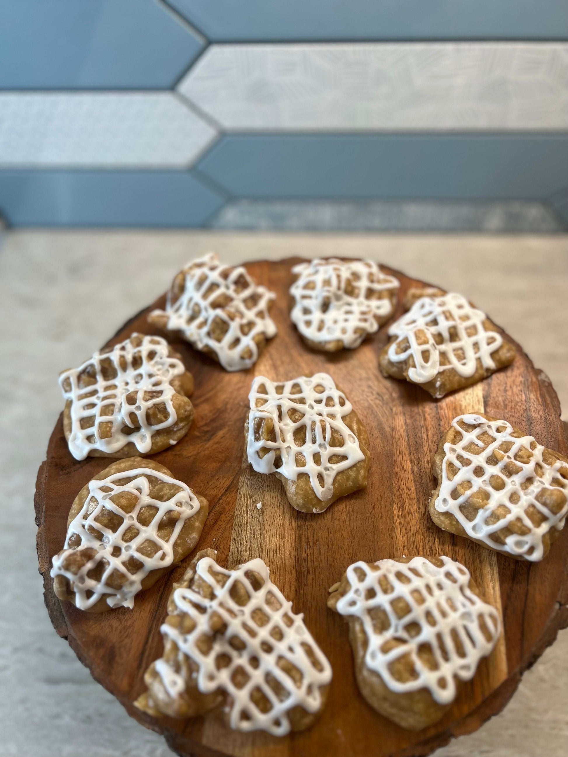 Homemade Cinnamon Roll Pralines, specialty baked goods from small business