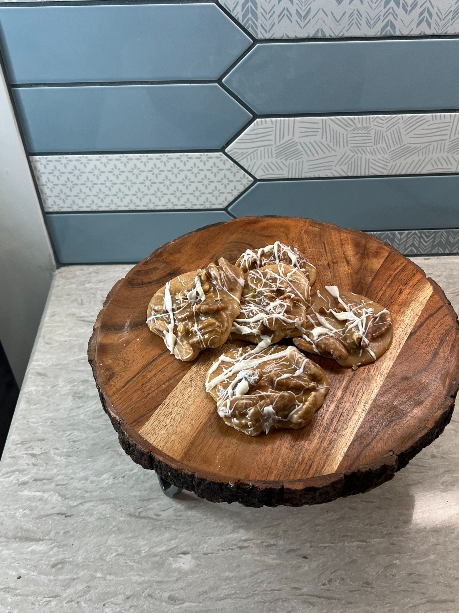 Homemade specialty treats, handmade pralines, ghirardelli white chocolate pralines